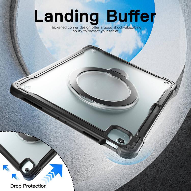Powerful Sailor Metal Holder Hybrid Tablet Case with Strap & Glass Film