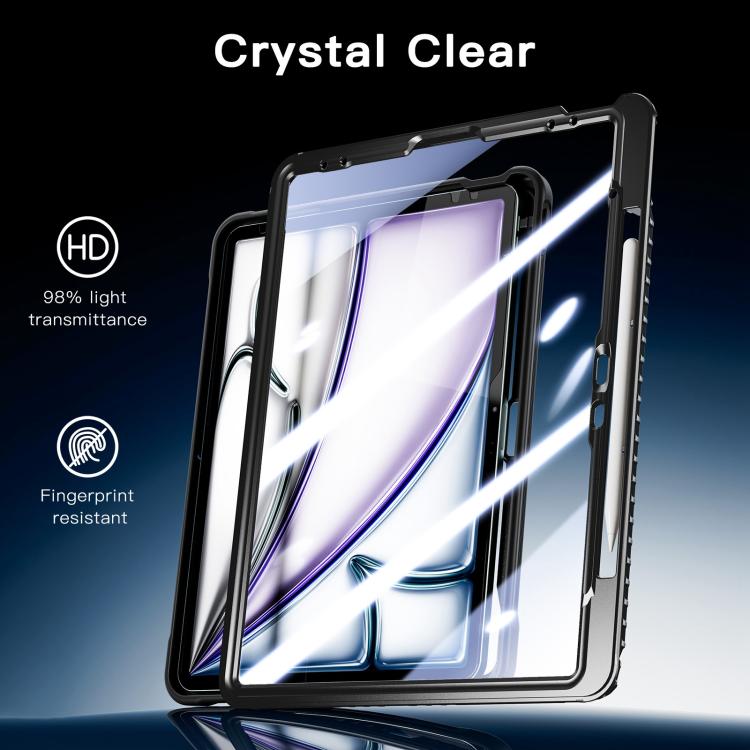 Powerful Sailor Metal Holder Hybrid Tablet Case with Strap & Glass Film