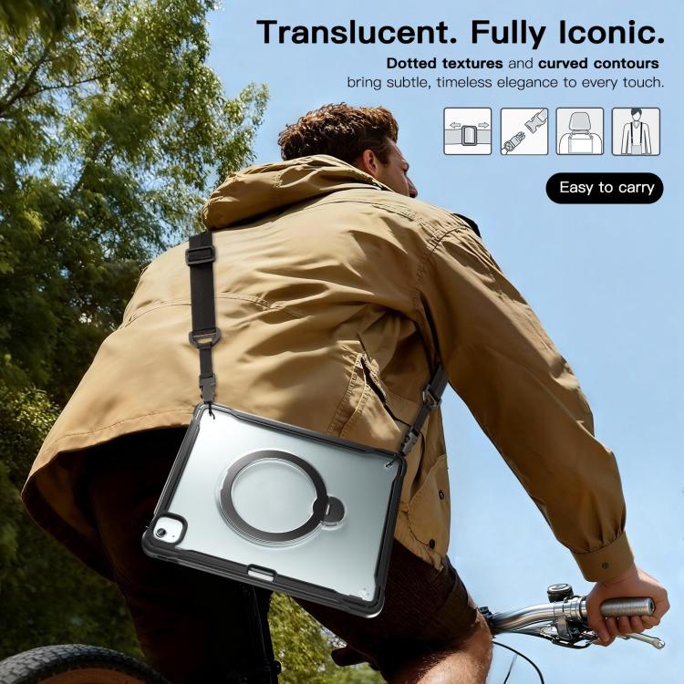 Powerful Sailor Metal Holder Hybrid Tablet Case with Strap & Glass Film