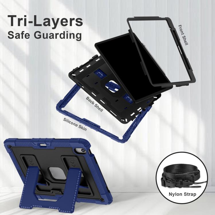 Big Holder Silicone Hydric PC Tablet Case with Shoulder Strap