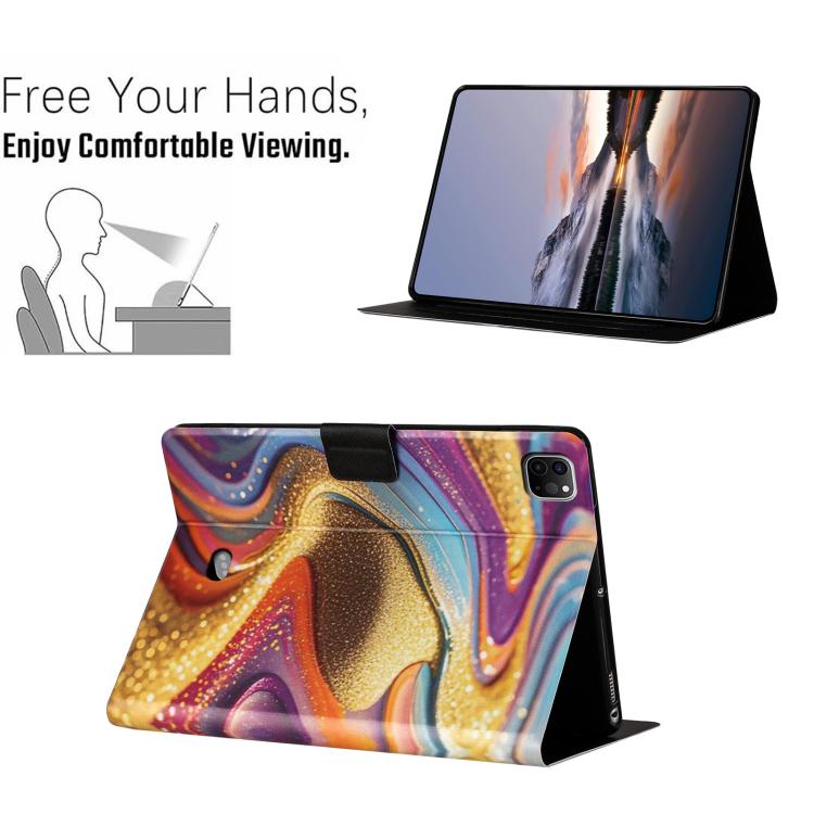 Litchi Texture Voltage Painted Vegan Leather Smart Tablet Case — For iPad 10.2 2021 / 10.5 2019