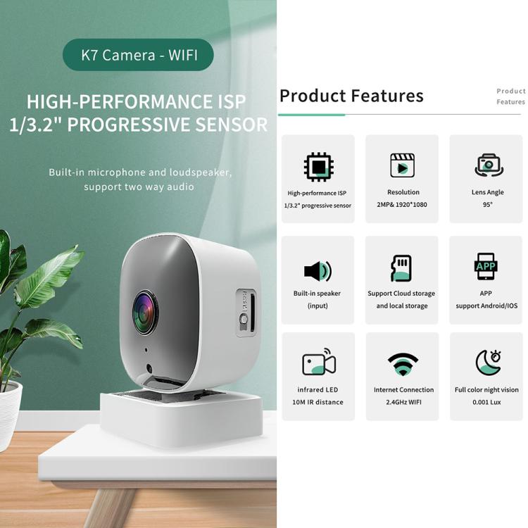 Wireless WiFi Smart High-Definition Wide-Angle Surveillance Camera