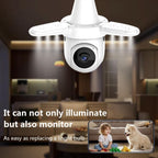 3MP HD Smart Three-Blade Fan Light Bulb Style Wireless WiFi Surveillance Camera — view 4