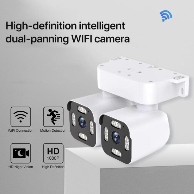 5MP Dual-Lens Dual-Pan Tilt Rotating WiFi Camera