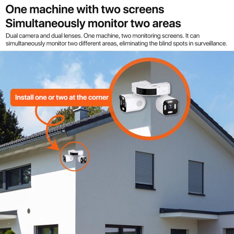 5MP Dual-Lens Dual-Pan Tilt Rotating WiFi Camera
