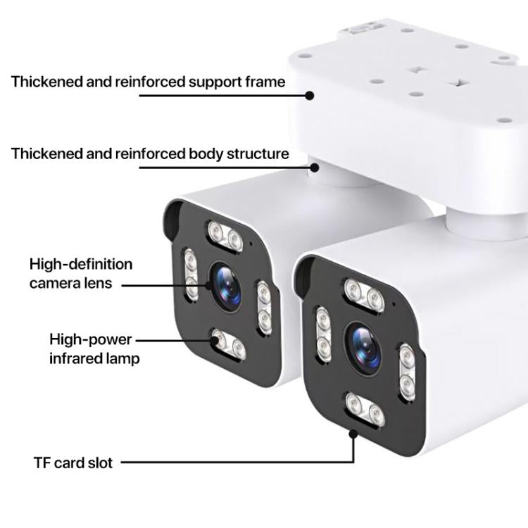 5MP Dual-Lens Dual-Pan Tilt Rotating WiFi Camera
