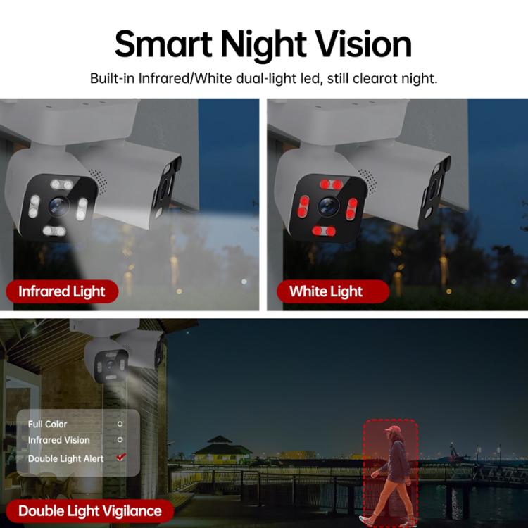 5MP Dual-Lens Dual-Pan Tilt Rotating WiFi Camera