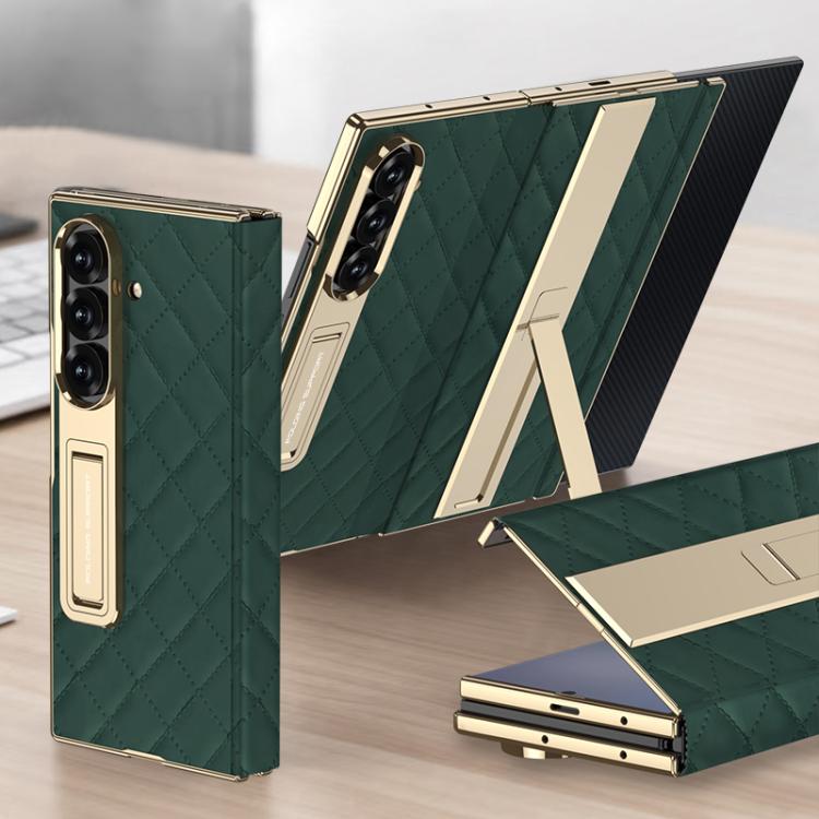 GKK Integrated Diamond Pattern Full Coverage Flip Phone Case with Holder — view 11
