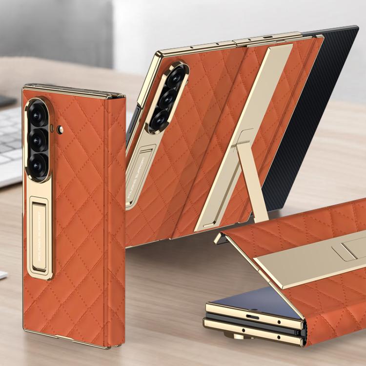 GKK Integrated Diamond Pattern Full Coverage Flip Phone Case with Holder — view 13