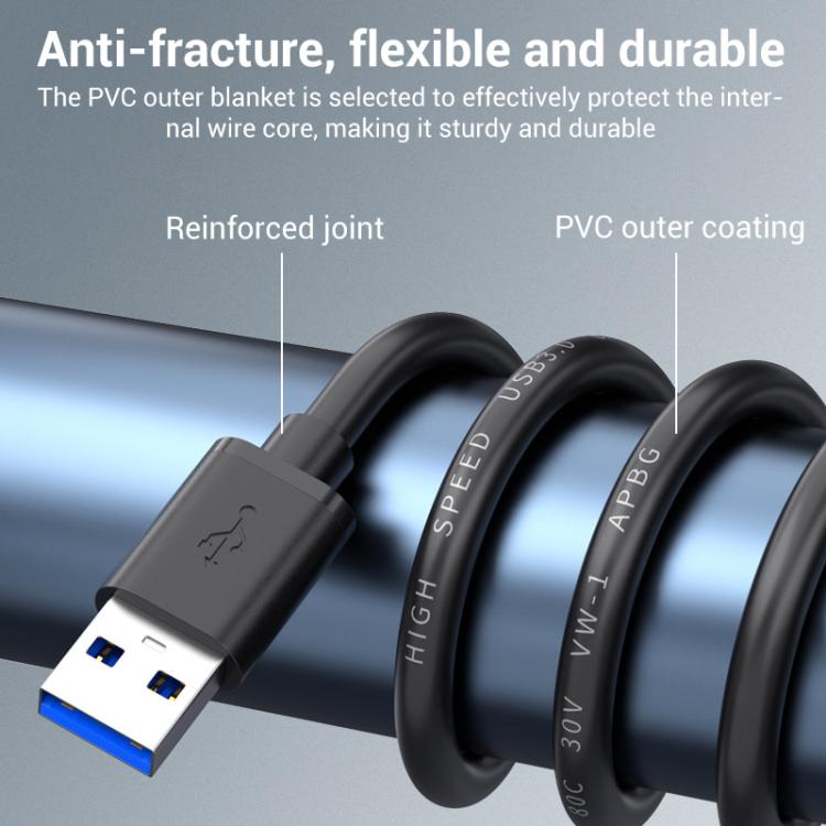 WG135 USB 3.0 Male to Male Bi-directional External Hard Drive Enclosure Data Cable — 0.5m