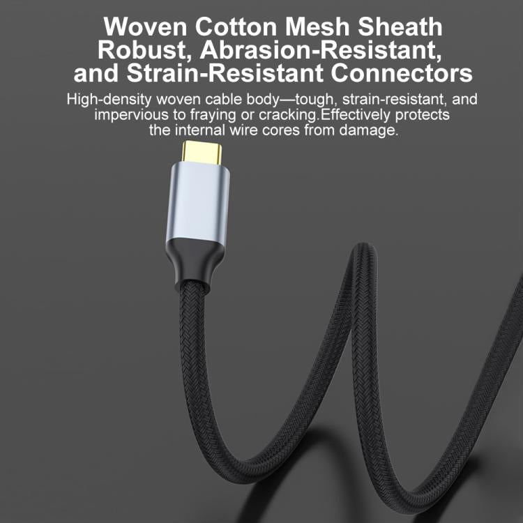 Type-C to DisplayPort 1.4 Ultra HD 8K Video Adapter Braided Cable
