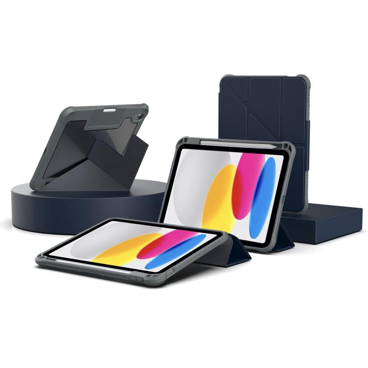Mutural LiShi Series Y-shaped Multi-fold Vegan Leather Tablet Case