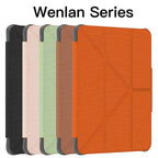 Mutural WenLan Series Y-shaped Multi-fold Vegan Leather Tablet Case — For iPad 2025 / 2022