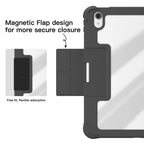 Mutural WenLan Series Y-shaped Multi-fold Vegan Leather Tablet Case — Black