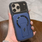 Shockproof Lens Cover Magnetic Phone Case with Hidden Holder
