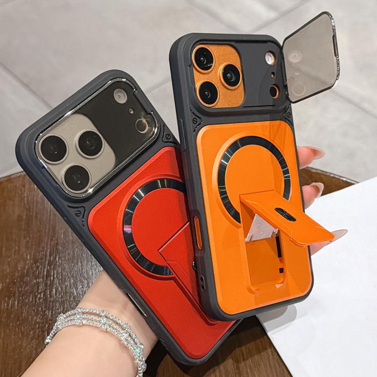 Shockproof Lens Cover Magnetic Phone Case with Hidden Holder