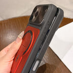 Shockproof Lens Cover Magnetic Phone Case with Hidden Holder