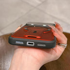 Shockproof Lens Cover Magnetic Phone Case with Hidden Holder