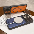 Shockproof Lens Cover Magnetic Phone Case with Hidden Holder