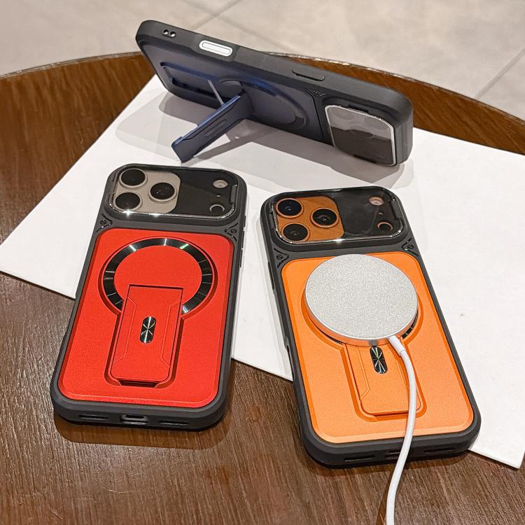 Shockproof Lens Cover Magnetic Phone Case with Hidden Holder