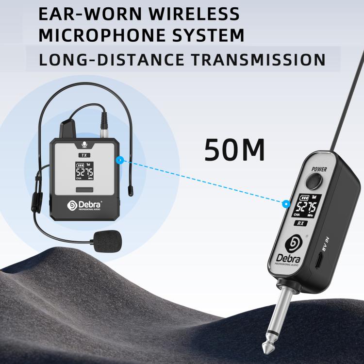 DEBRA DT-01 Ear-worn UHF Wireless Microphone System 1 TX & 1 RX — DT-01