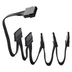 WG194 IDE 4 Pin to 5xSATA 15 Pin 1 to 5 Power Extension Hard Drive Adapter