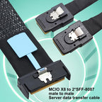 Gen5 MCIO X8 to Dual SFF-8087 Server Data Transfer Cable — view 5