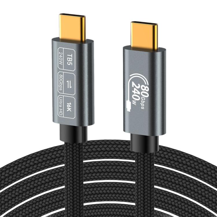 WG240 USB/Type-C to Type-C Thunderbolt 5 240W 240Gbps Data Fast Charging Cable