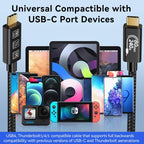 WG240 USB/Type-C to Type-C Thunderbolt 5 240W 240Gbps Data Fast Charging Cable — view 5