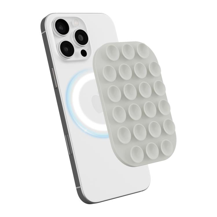 Reusable Silicone Magnetic Phone Holder — Gray