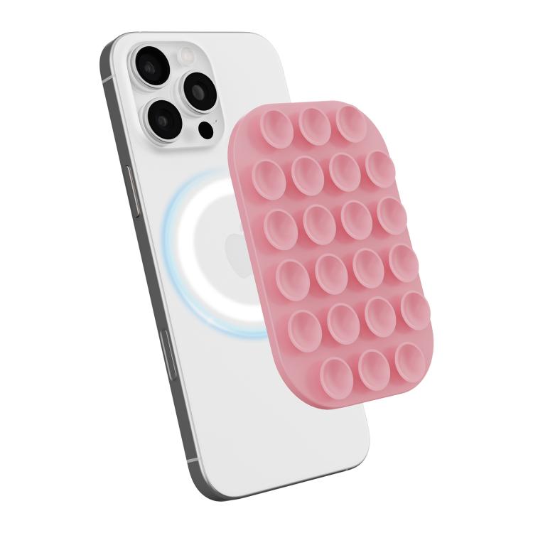 Reusable Silicone Magnetic Phone Holder — Orange
