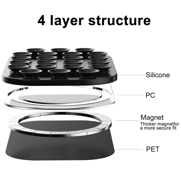 Reusable Silicone Magnetic Phone Holder — Pink