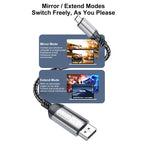WG228 16K Ultra HD Type-C to DP 2.1 Display Cable Monitor Adapter Cable