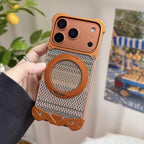 Eagle Metal Frameless Woven Fabric PC Magnetic Holder Phone Case — For iPhone 17 Pro Max
