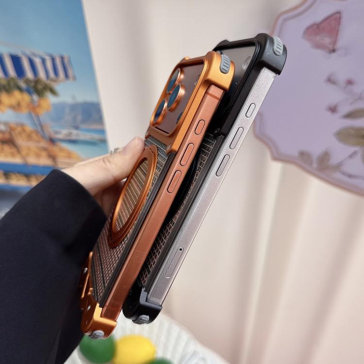 Eagle Metal Frameless Woven Fabric PC Magnetic Holder Phone Case — view 14