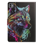 Litchi Texture Voltage Painted Vegan Leather Smart Tablet Case — For iPad 2025 / 2022