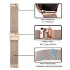 Milanese Buckle Stainless Steel Watch Band with Film Integrated PC Case
