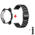 Tri-Beads Stainless Steel Watch Band with Semi-Enclosed TPU Case and Strap Link Remover Set