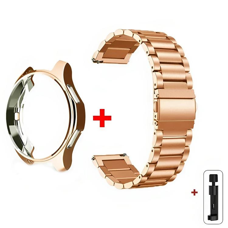 Tri-Beads Stainless Steel Watch Band with Semi-Enclosed TPU Case and Strap Link Remover Set — view 18