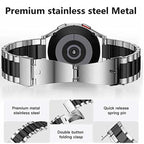 Tri-Beads Stainless Steel Watch Band with Semi-Enclosed TPU Case and Strap Link Remover Set