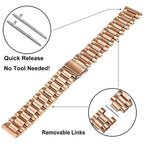 Tri-Beads Stainless Steel Watch Band with Semi-Enclosed TPU Case and Strap Link Remover Set