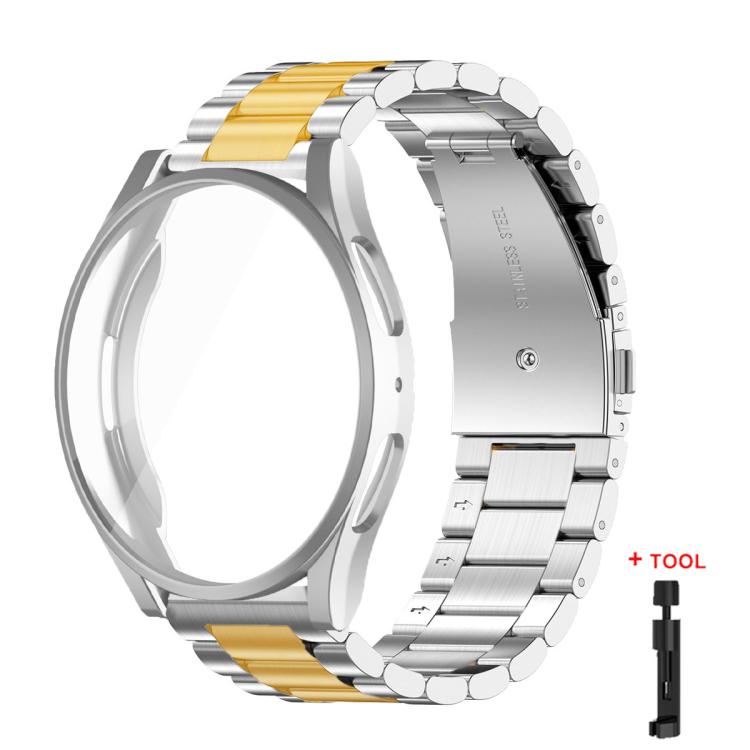 Tri-Beads Stainless Steel Watch Band with Full Coverage TPU Case and Strap Link Remover Set — view 41