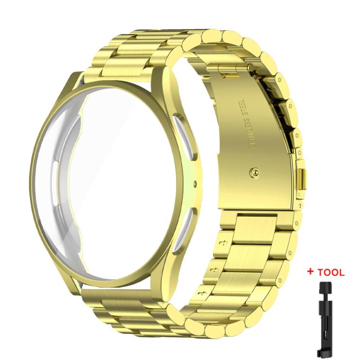 Tri-Beads Stainless Steel Watch Band with Full Coverage TPU Case and Strap Link Remover Set — view 52