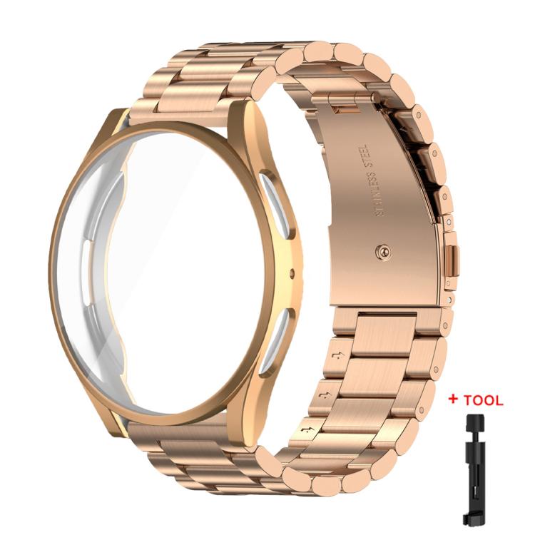 Tri-Beads Stainless Steel Watch Band with Full Coverage TPU Case and Strap Link Remover Set — view 53