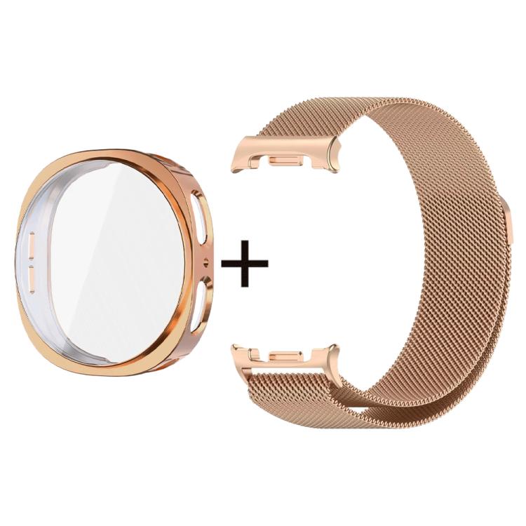 Milanese Stainless Steel Watch Band with Full Coverage TPU Case Set — For Galaxy Watch9 / 8 40mm