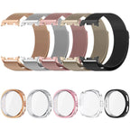 Milanese Stainless Steel Watch Band with Full Coverage TPU Case Set