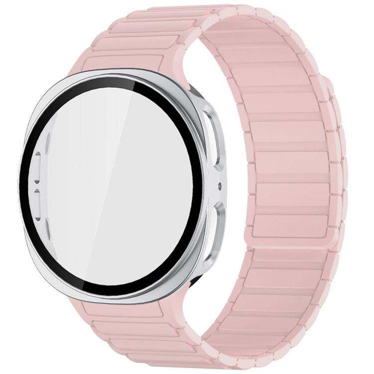 Tri-Beads Magnetic Silicone Watch Band with Film Integrated PC Case Set