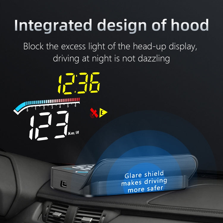 M17 Car HUD Head-up Display GPS Speed Meter Car OBD2 Diagnostic Tool