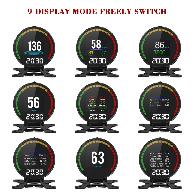 P15 OBD2 Car HUD Head-up Display Water Temperature / Vehicle Speed / Voltage