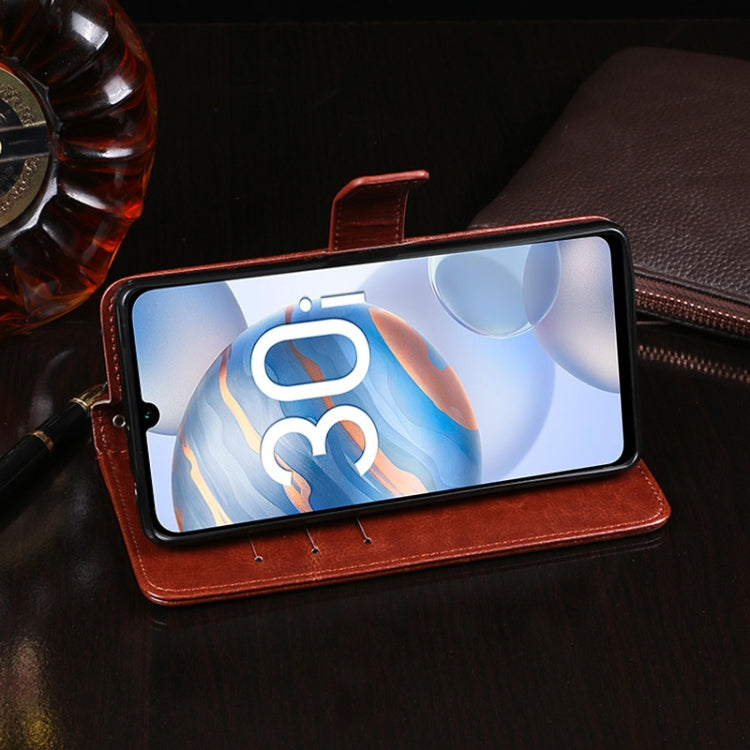 idewei Crazy Horse Texture Horizontal Flip Leather Case with Holder & Card Slots & Wallet